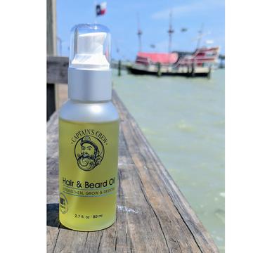 Captain's Crew 100% Organic Hair & Beard Oil 2.7 oz