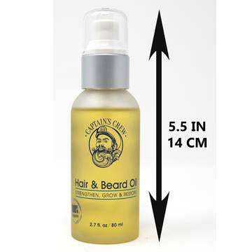 Captain's Crew 100% Organic Hair & Beard Oil 2.7 oz